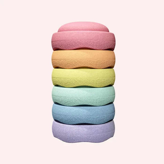 Stapelstein Original Balance Stepping Stones (Set of 6) – Rainbow Pastel