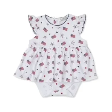 Star Spangled Spirit bodysuit dress s/s prt