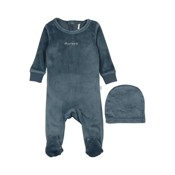 Stay Cozy Footie- Royal Blue