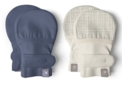 Stay On 2-pack Mitts | Indigo + Gridlock