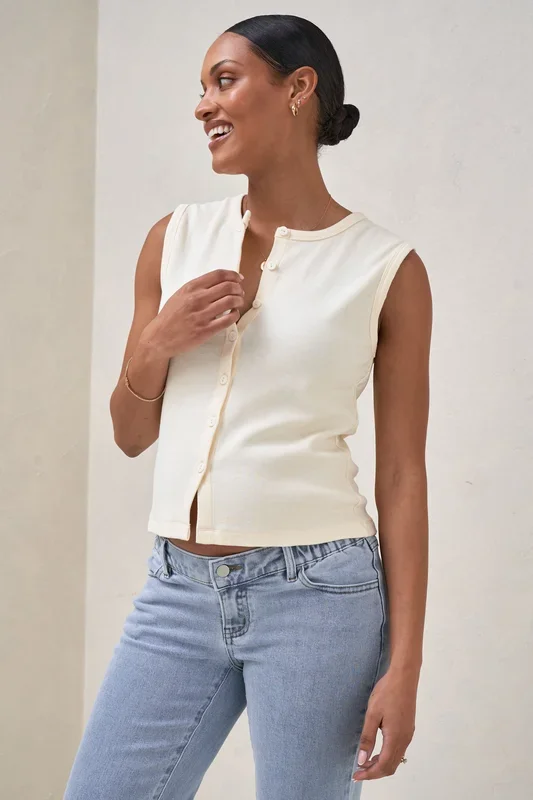 Storyline Button Tank – Butter*