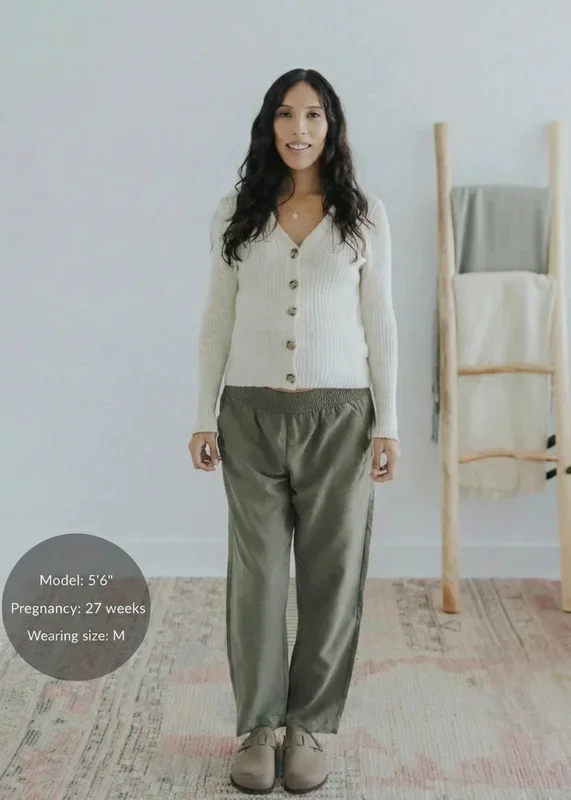Straight Leg Cotton-Linen Trouser