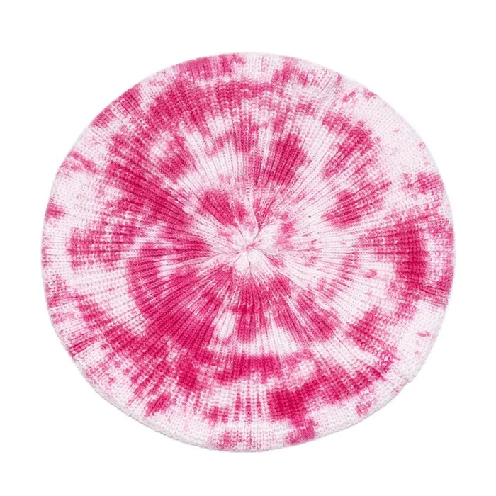Sunset Pink Tie Dye Beret