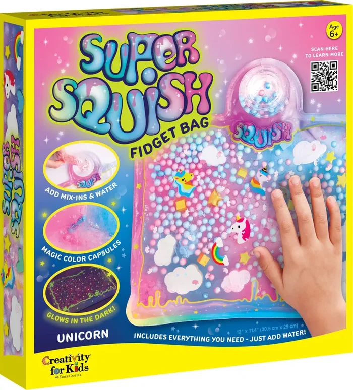 Super Squish Fidget Bag Unicorn Kit Age 6+