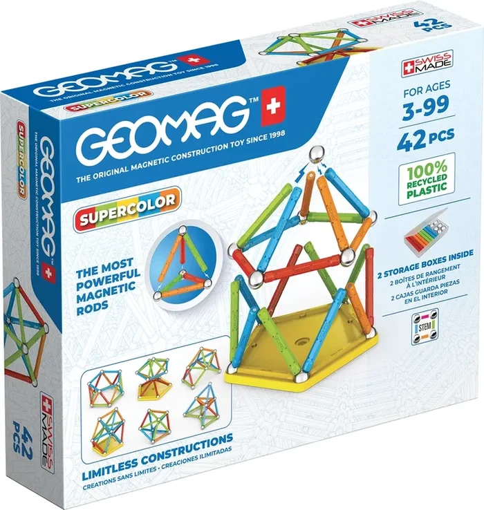 Supercolor Magnetic Toys 42 Piece Playset