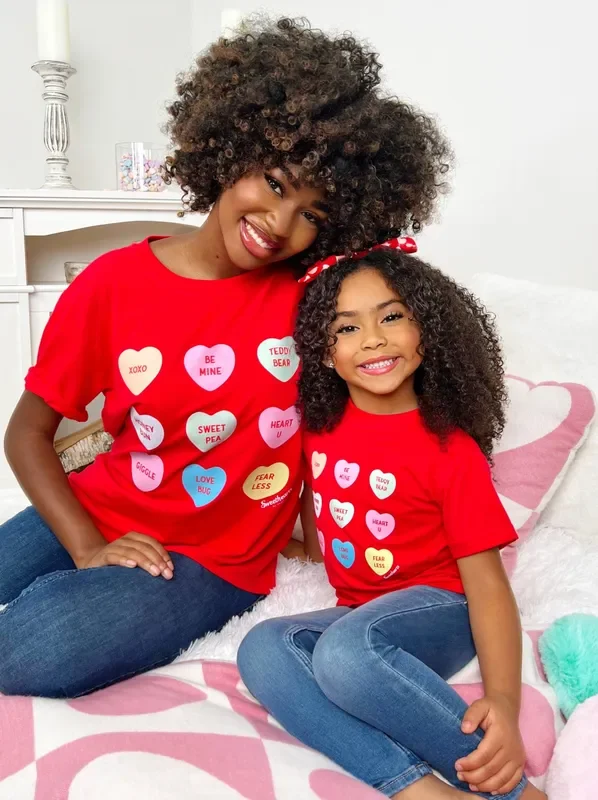 Sweethearts Mommy & Me Classic Candy Heart Graphic T-Shirt