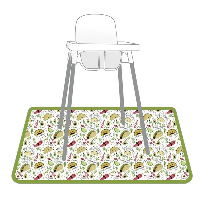 Taco Party Splash Mat – A Waterproof Catch-all For Highchair Spills And More!