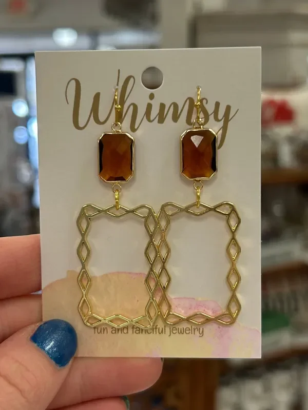 Talia Amber Gemstone Earrings