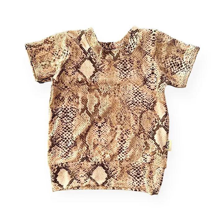 Tan Snake Print Summer Lounge Top