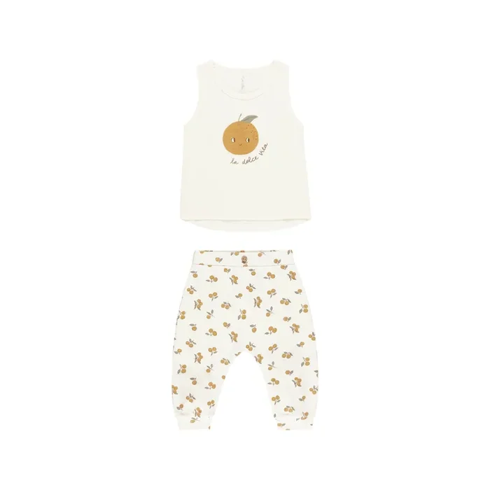 TANK + SLOUCH PANT SET || ORANGES