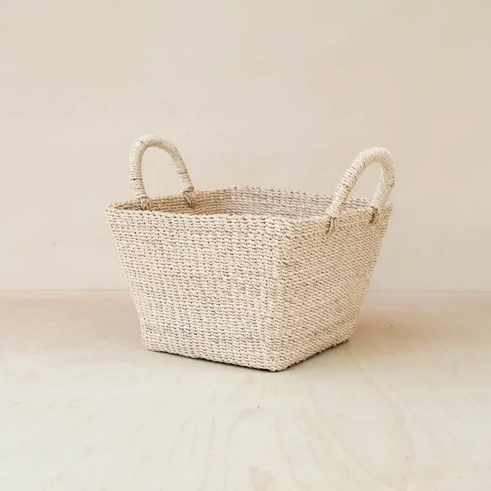 Tapered Square Tabletop Basket – Abaca Basket | Likhâ