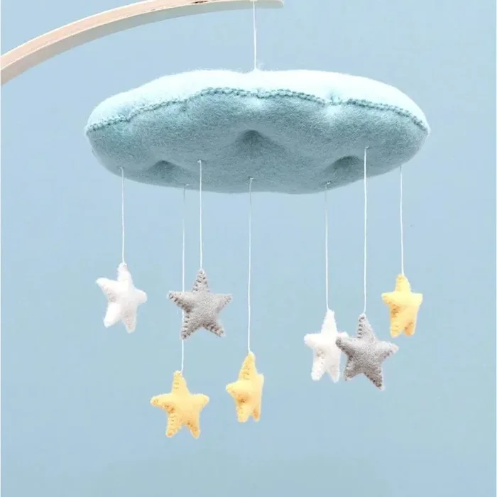 Tara Treasures Cloud Nursery Mobile with Stars