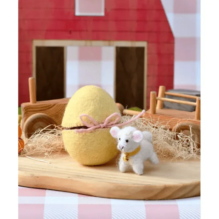 Tara Treasures Felt Surprise Egg With Lamb