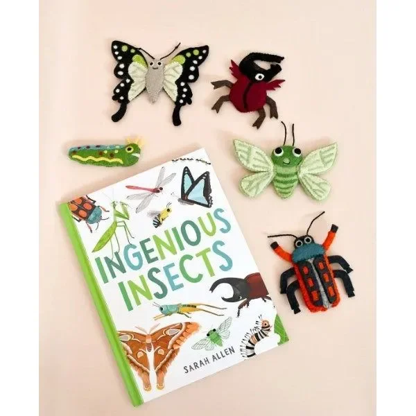 Tara Treasures Ingenious Insects Finger Puppets and Book Set by Sarah Allen