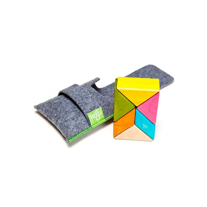 Tegu Pocket Pouch Prism Magnetic Wooden Blocks