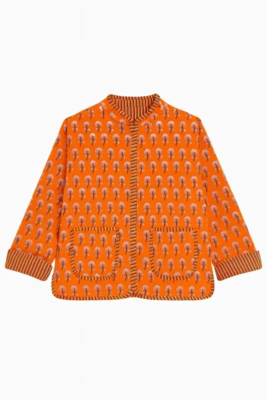 The Charlotte Jacket In Poppy Orange