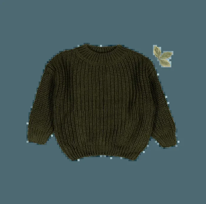 The Chunky Knit Sweater – Moss