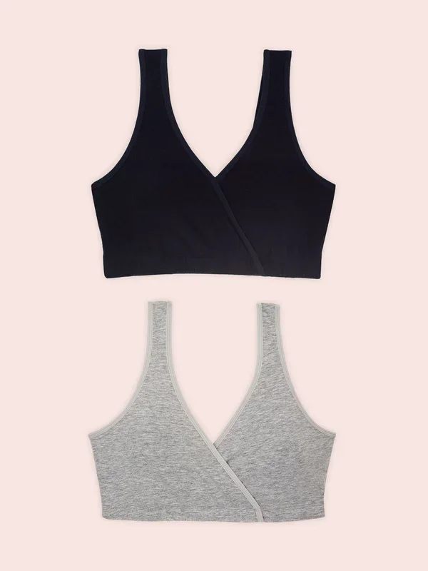 The Felicity – Cotton Crossover Nursing & Sleep Bra 2-Pack