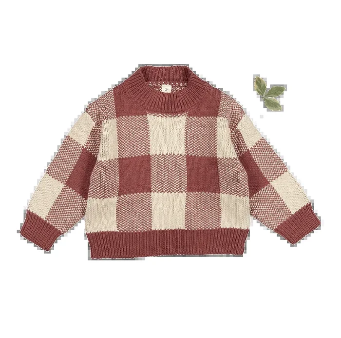 The Gingham Knit Sweater – Rosewood