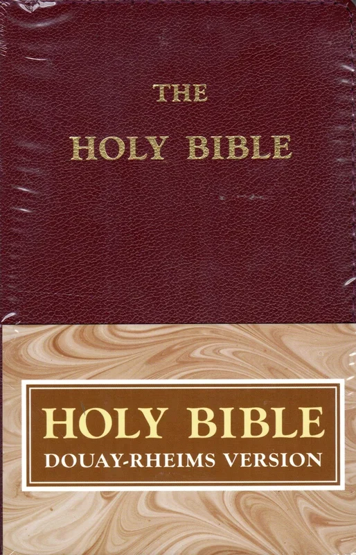 The Holy Bible Douay-Rheims Pocket Size Burgundy Leather