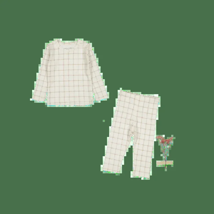 The Legging Set – Tan Grid