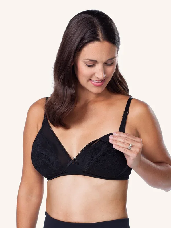 The Monroe – Unpadded Wireless Lace Nursing Bra