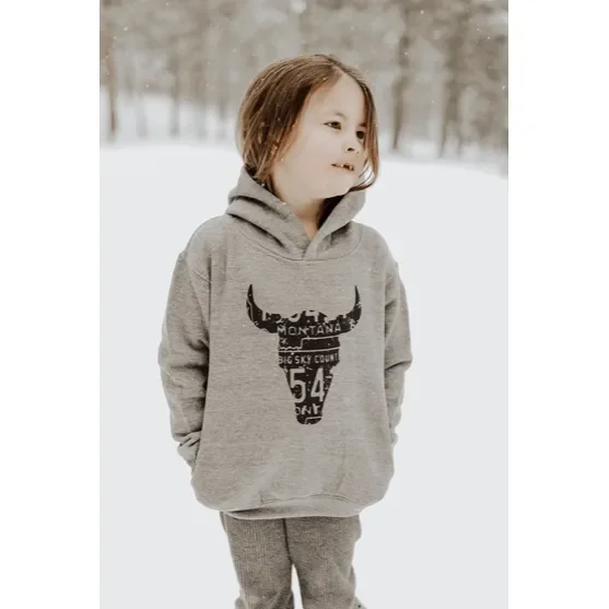 The Montana Scene-Toddler Hoodie- Skull