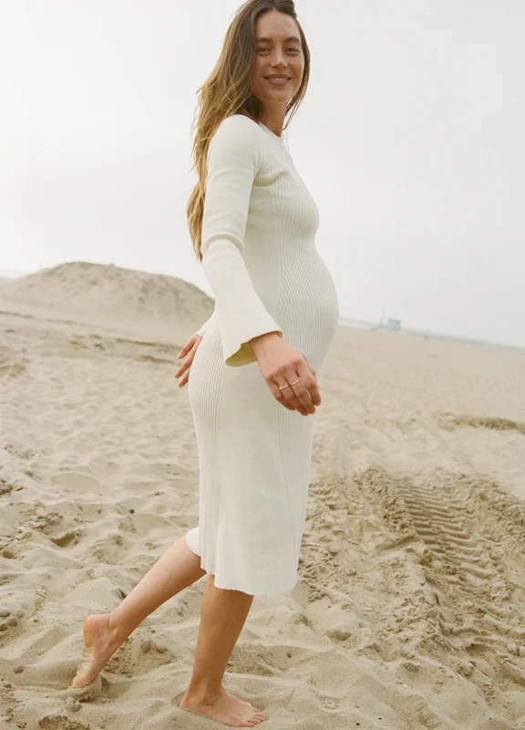 The Odette Ribbed Midi Dress