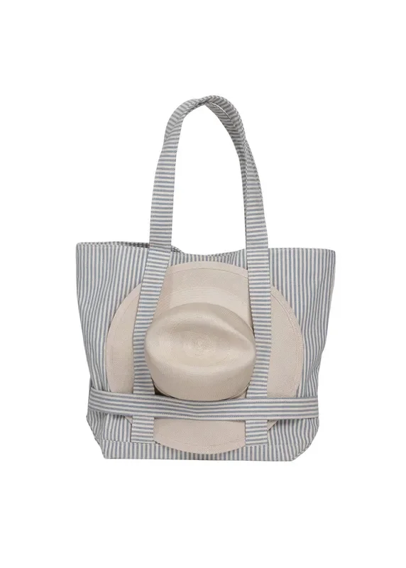 The Original Canvas Traveler Bag- Navy Stripe