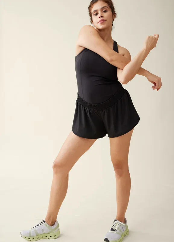 The Preggo Black Maternity Active Runsie Jumpsuit