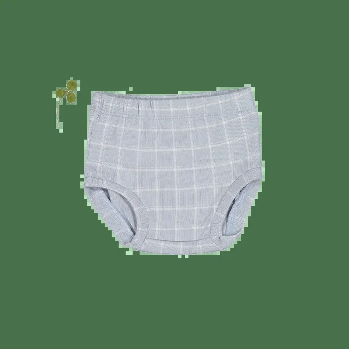 The Printed Bloomer – Blue Grid