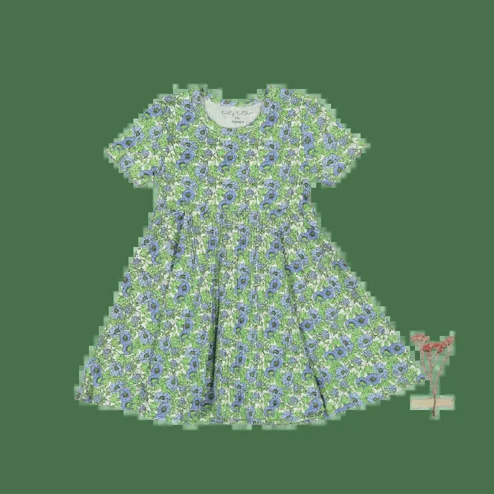 The Printed Short Sleeve Dress – Pansy