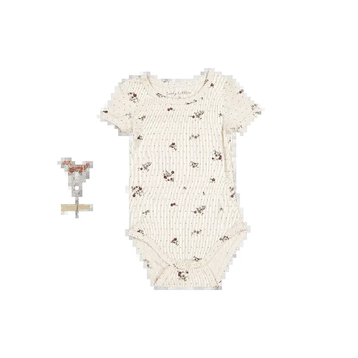 The Printed Short Sleeve Onesie – Vintage Floral
