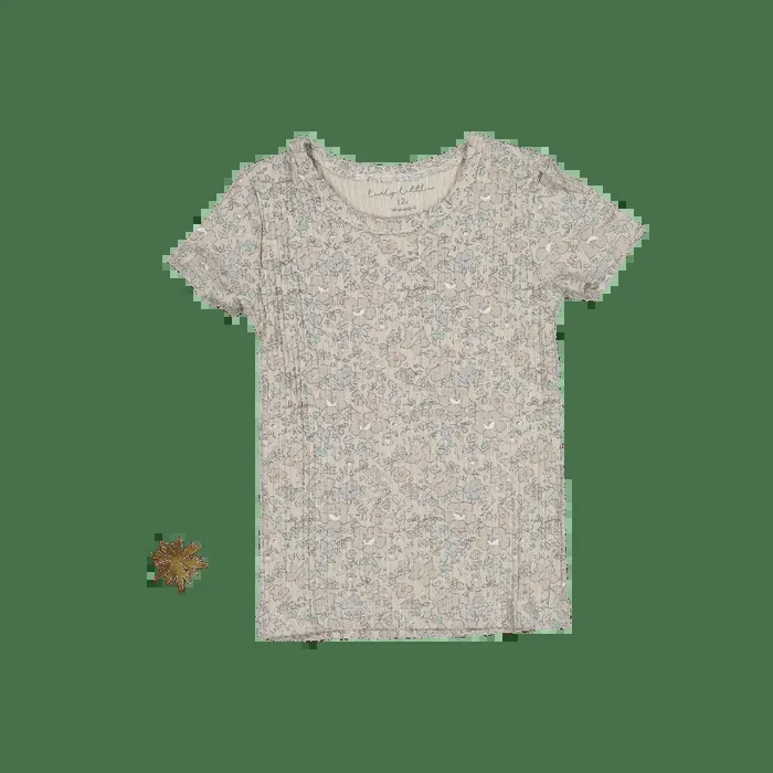 The Printed Short Sleeve Tee – Elise Ribbed