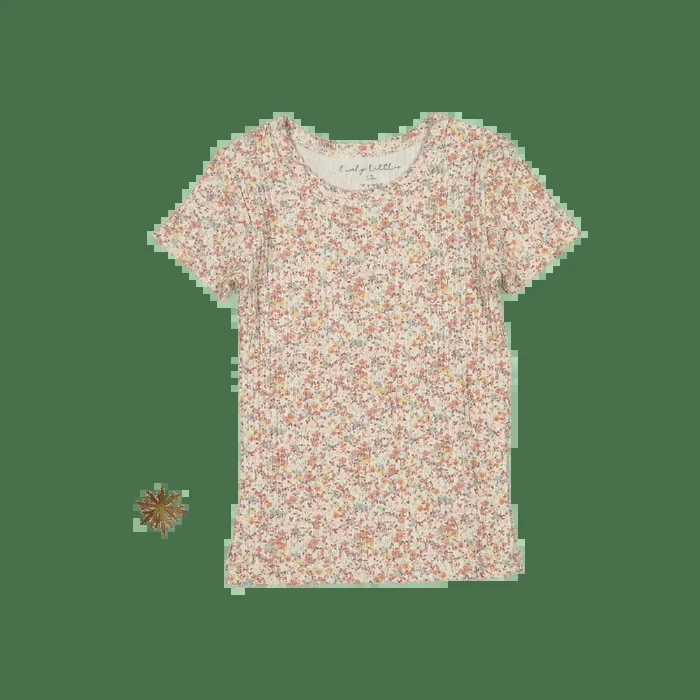 The Printed Short Sleeve Tee – Mist Floral