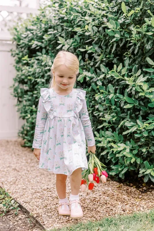 The Proper Peony Margot Long Sleeve Twirl Dress