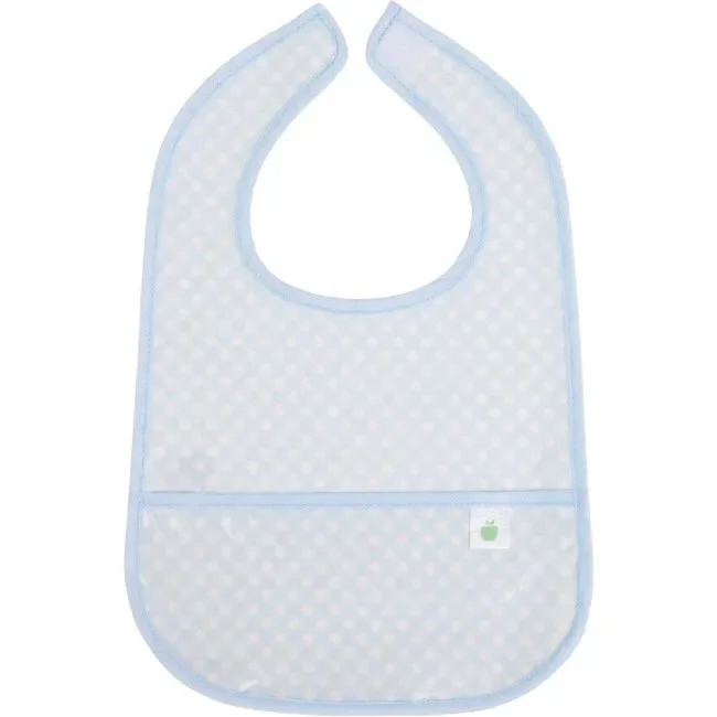 The wipe it bib blue gingham