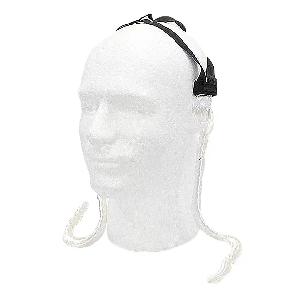 Thin White Curled Payes Jewish Sidelocks Costume