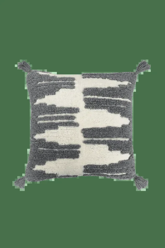 Throw Pillow Zagros Charcoal Natural