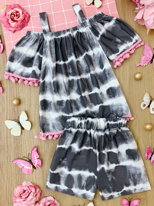 Tie Dye Vibes Tassel Short Set