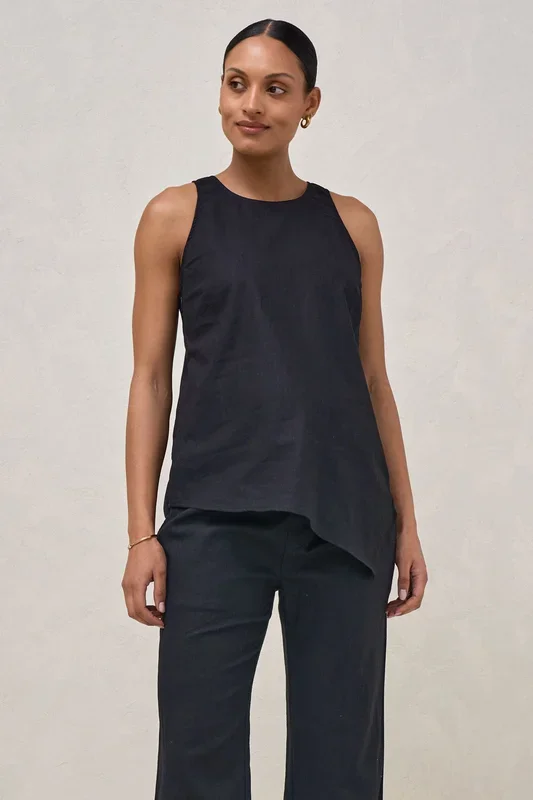 Timeless Linen Nursing Tank – Black