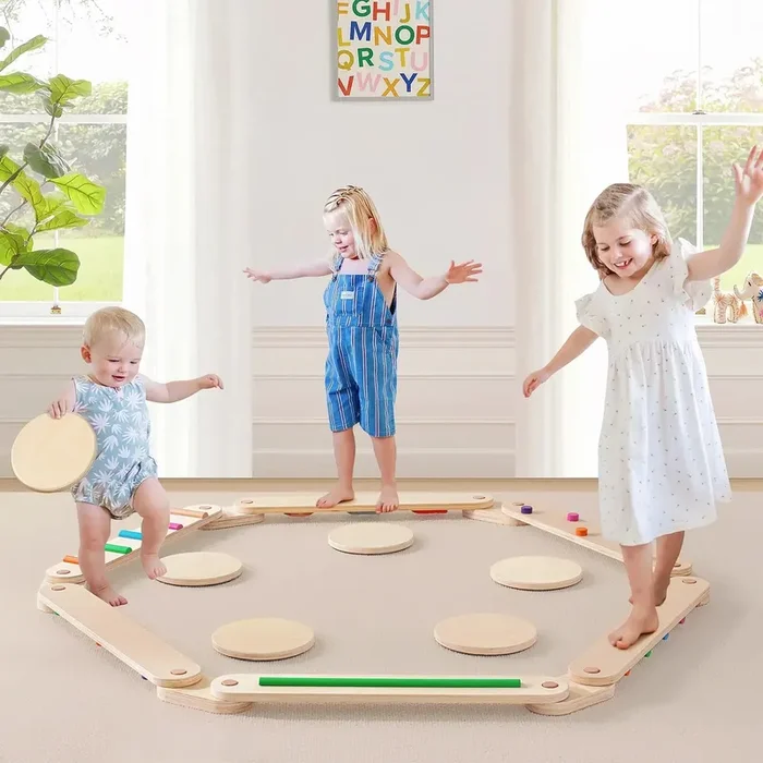 Tiny Land® Eco-Friendly Kids’ Wooden Balance Beam