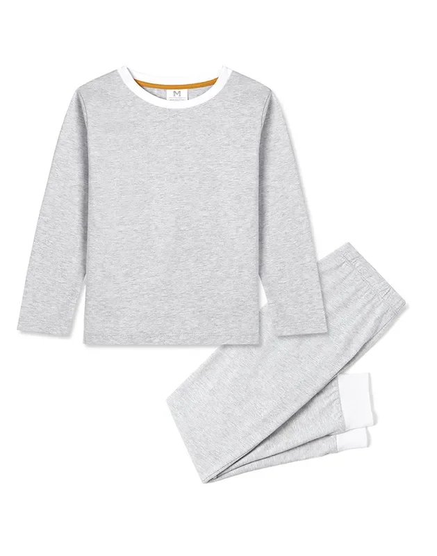 Toddler & Big Kid Cotton Knit PJ Set (Erawan Grey)