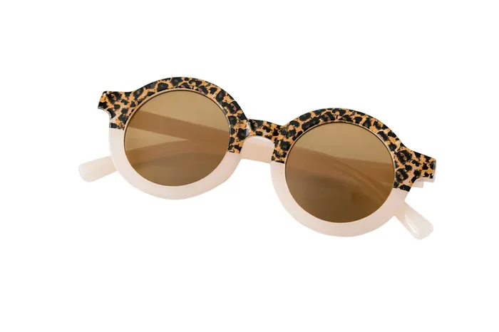 Toddler & Kid Retro Sunglasses – Pink Cheetah