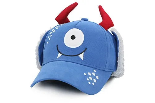 Toddler/kids 3d Winter Cap With Ear Flaps – Monster