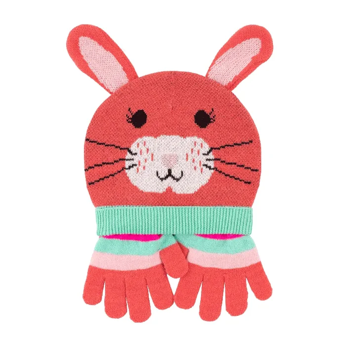 Toddler/kids Winter Beanie Hat And Gloves Set – Bella The Bunny