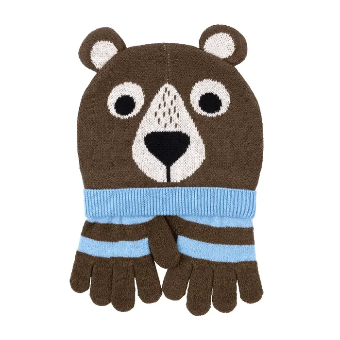 Toddler/kids Winter Beanie Hat And Gloves Set – Bosley The Bear