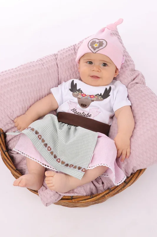 Traditional short-sleeved bodysuit Alpenliebe