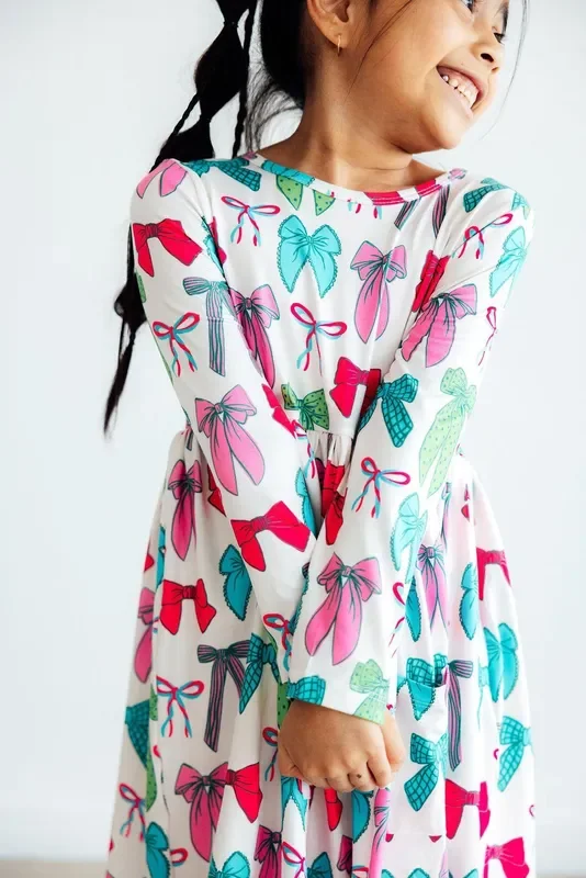Twirls & Ties L/s Pocket Twirl Dress