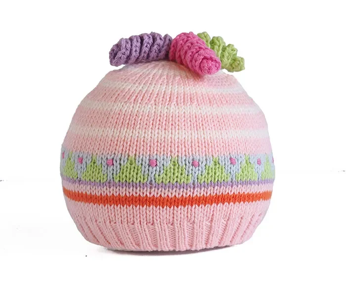 Twirly-curl Hat In Pink